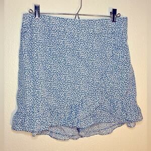 Have skort skirt spring summer‎ blue white ruffle